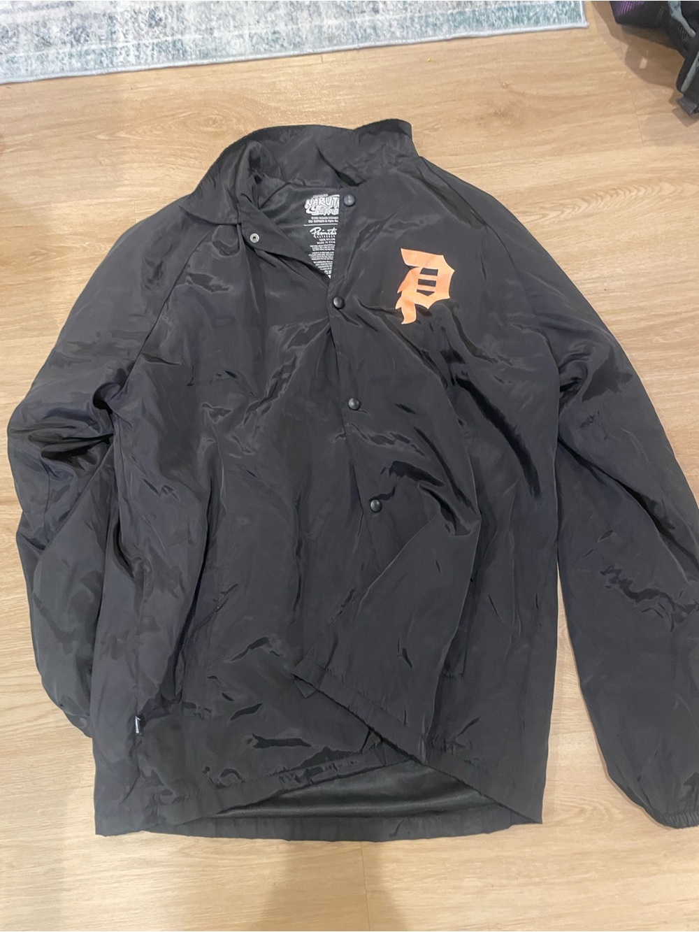 Men's Primitive x Naruto Shippuden Black Jacket Size XL